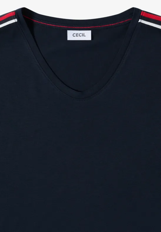 T-Shirt manches courtes avec ruban décoratif universal blue