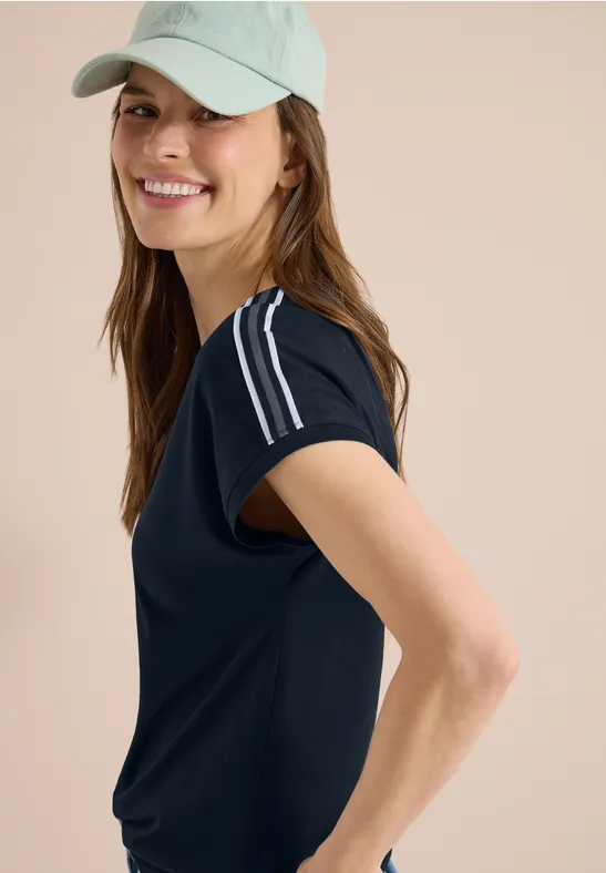 T-Shirt manches courtes avec ruban décoratif universal blue