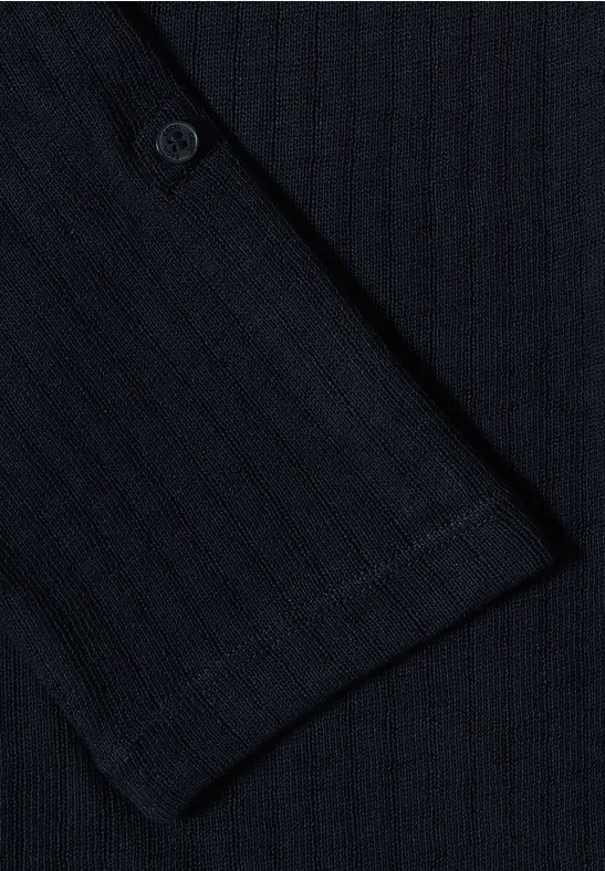 3/4-Arm Jacke in Strick-Optik universal blue