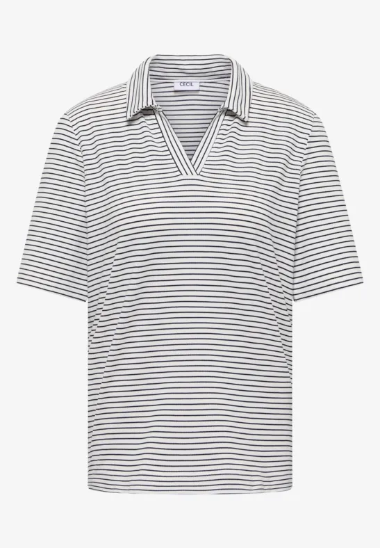 Kurzarm Poloshirt mit Streifen universal blue
