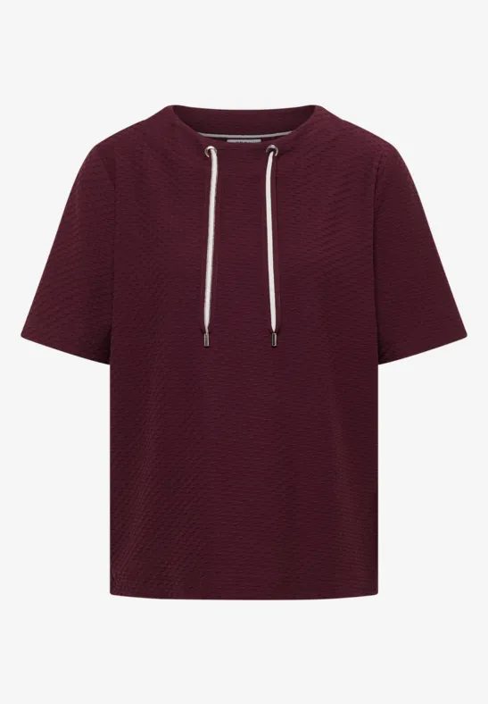 T-Shirt mit Rundhals mit Tunnelzug sweet grape red