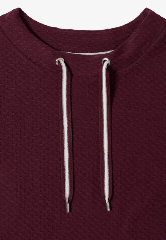 T-Shirt mit Rundhals mit Tunnelzug sweet grape red