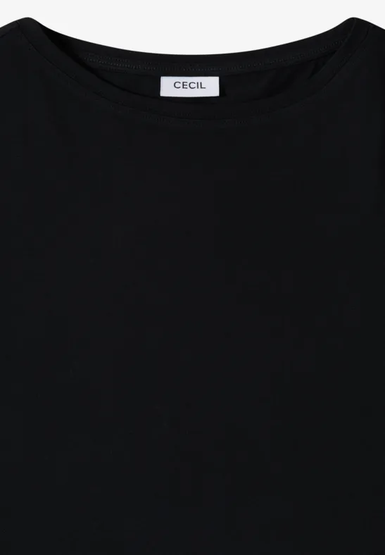 Schwarzes Rundhals-T-Shirt von CECIL