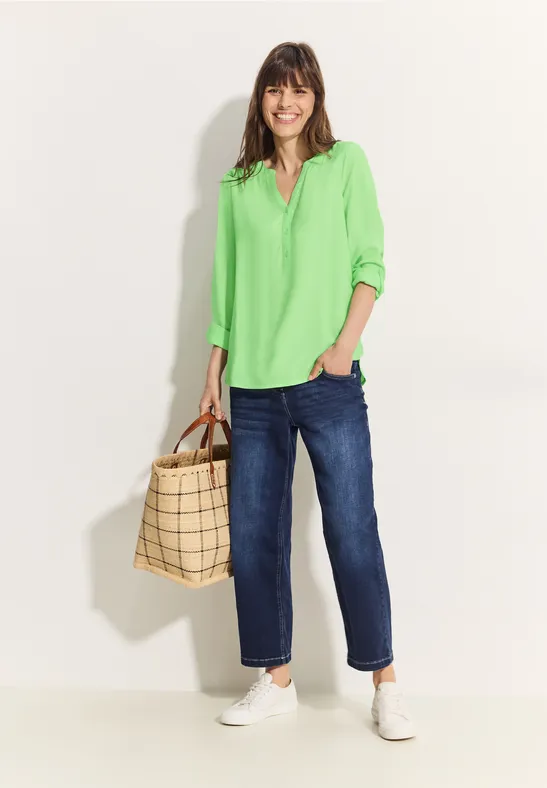 Blouse in effen kleur matcha lime