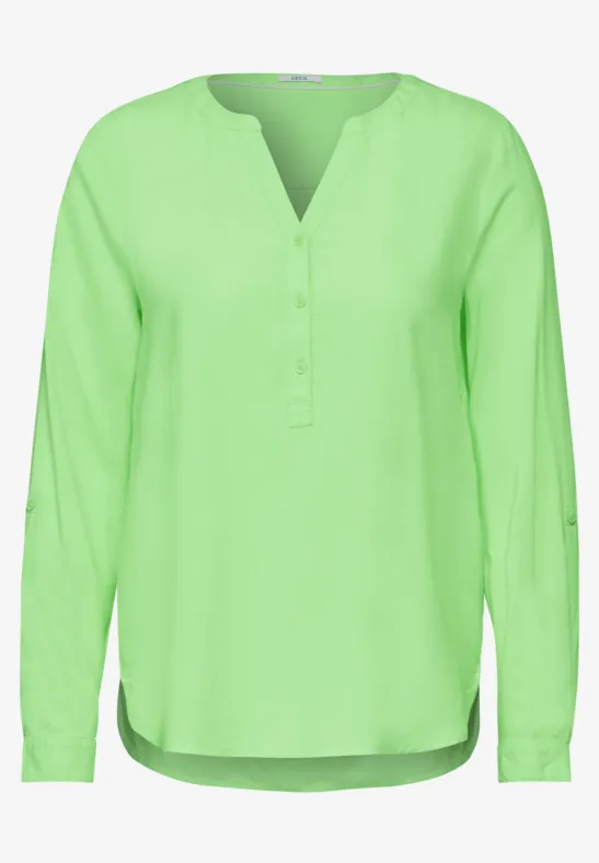 Blouse in effen kleur matcha lime