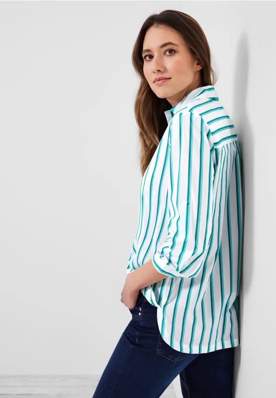 Bluse mit Multicolorstreifen clary mint