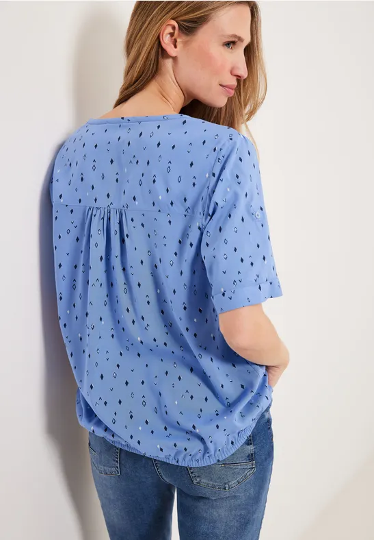 Bluse mit allover Print soft blouse blue