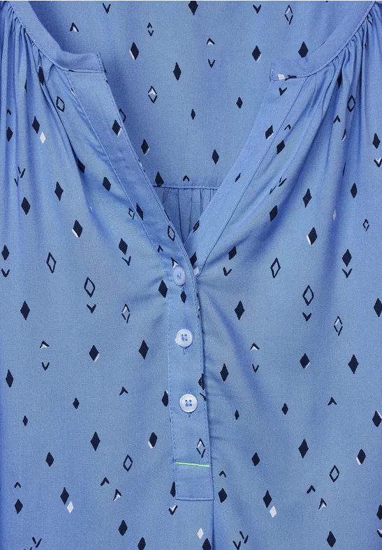 Bluse mit allover Print soft blouse blue