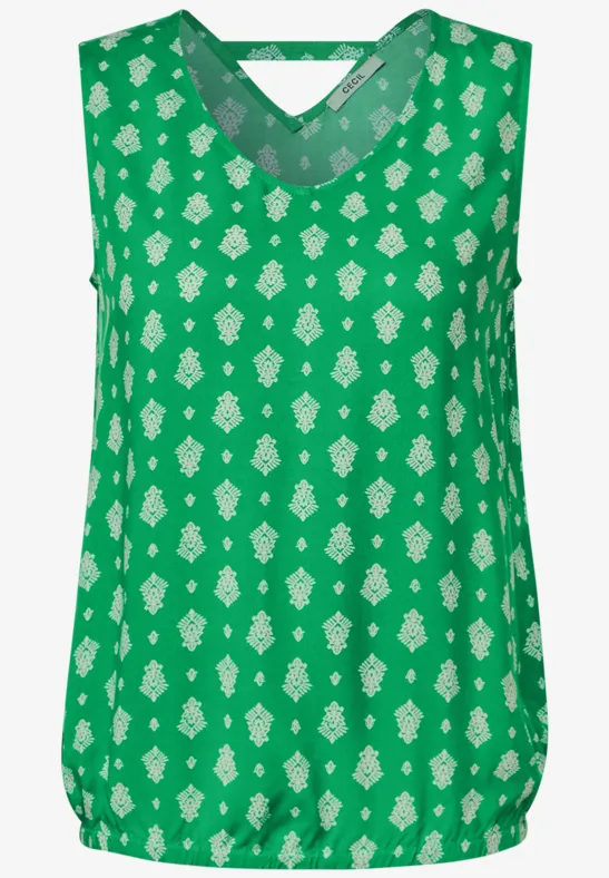Top mit Minimalprint fresh green