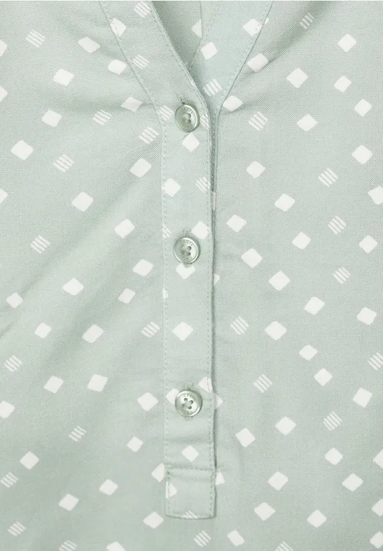 Bluse mit Punktemuster clear sage green