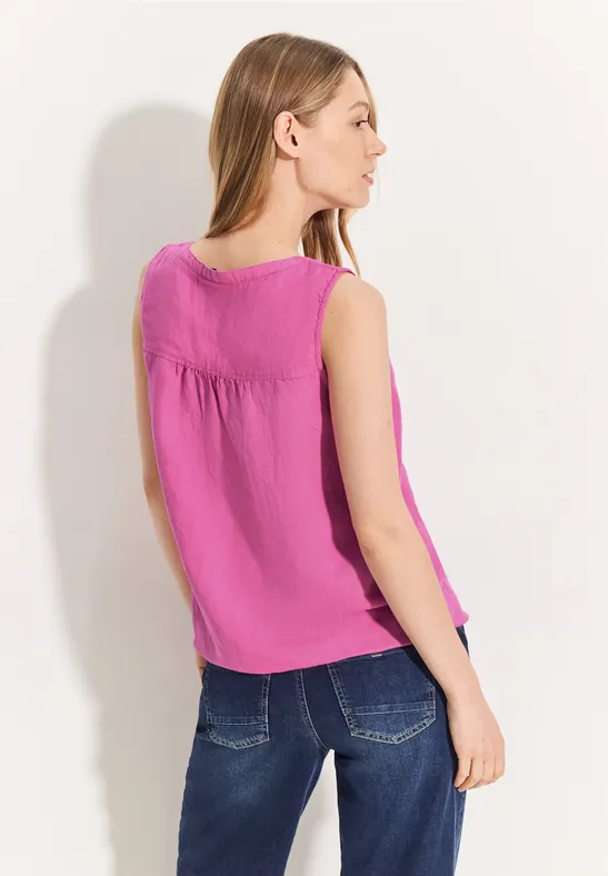 Chemisier à nœud en crêpe bloomy pink