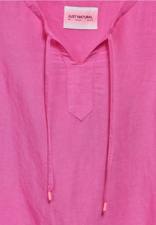 Chemisier à nœud en crêpe bloomy pink
