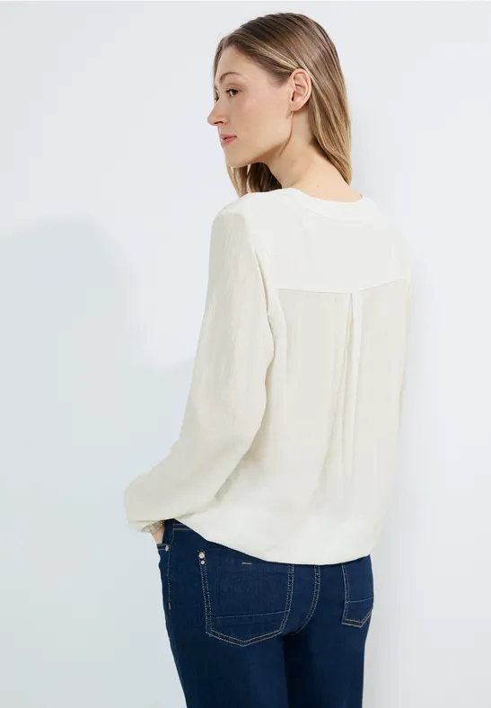 Blouse met structuur vanilla white