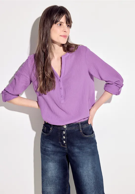 Mousseline blouse sporty lilac