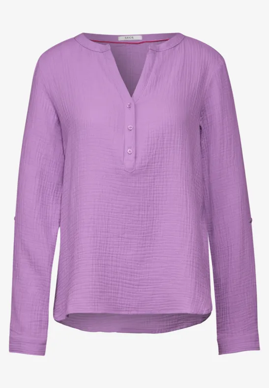 Mousseline blouse sporty lilac