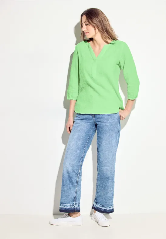 Mousseline blouse matcha lime