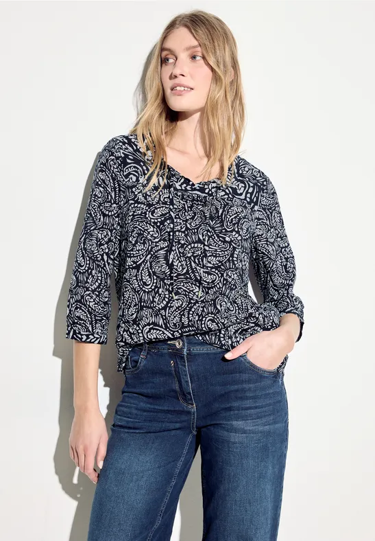 Tuniekblouse met print Black