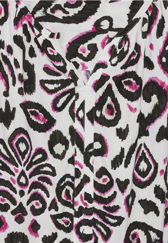 Tuniekblouse met print vanilla white
