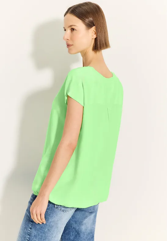 Bluse mit Raffung matcha lime