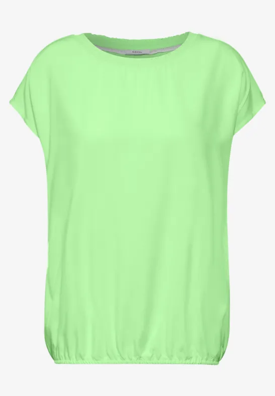 Bluse mit Raffung matcha lime