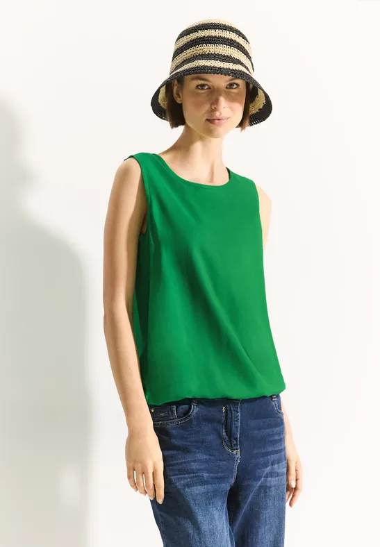 Débardeur chemisier de couleur unie fresh apple green