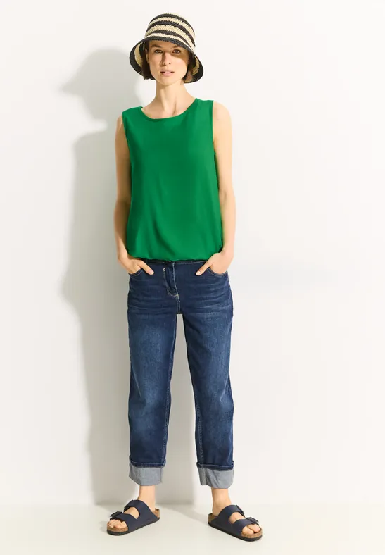 Débardeur chemisier de couleur unie fresh apple green