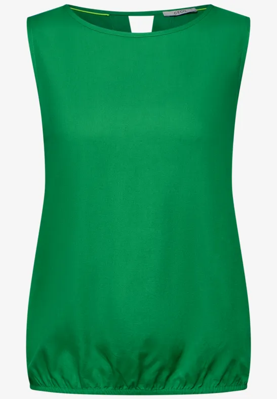 Débardeur chemisier de couleur unie fresh apple green