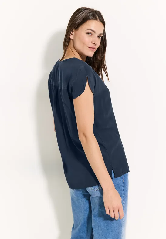 Chemisier en viscose aérée dark petrol blue