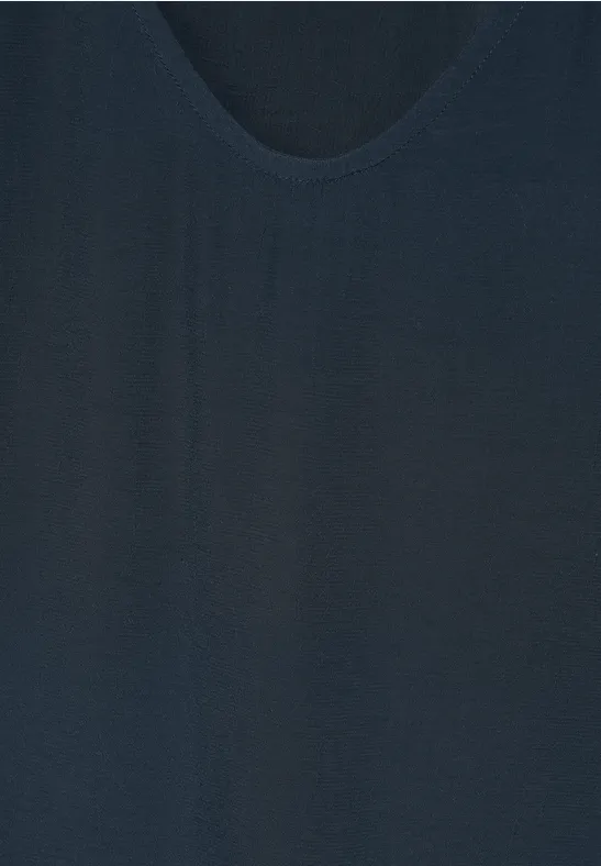 Chemisier en viscose aérée dark petrol blue