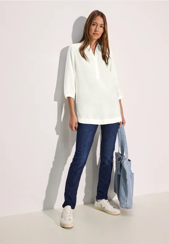 Lange Bluse vanilla white