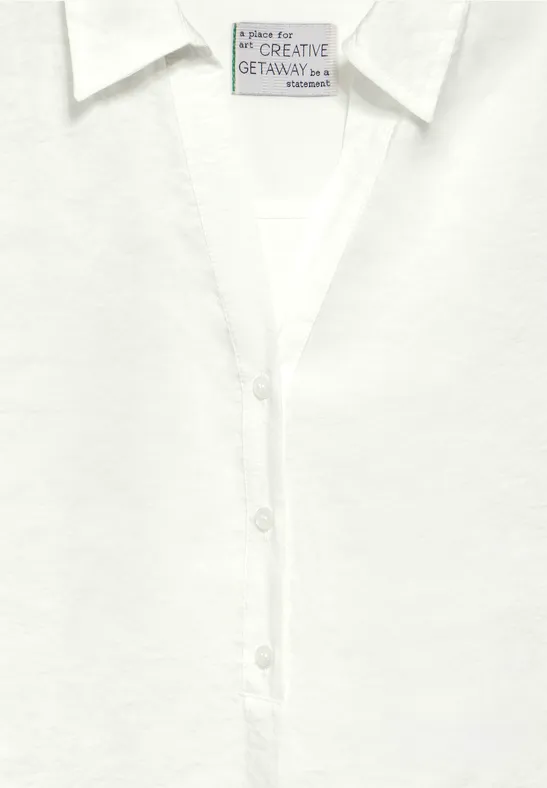 Lange Bluse vanilla white