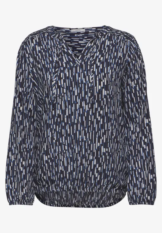 Bluse mit Smock-Detail universal blue