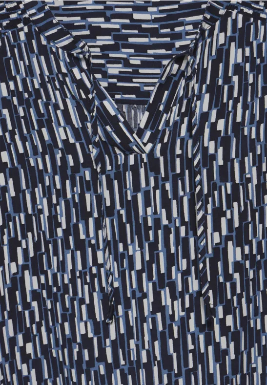 Bluse mit Smock-Detail universal blue