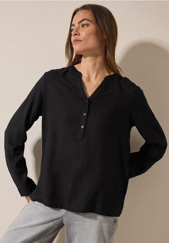 Bluse in Unifarbe Black