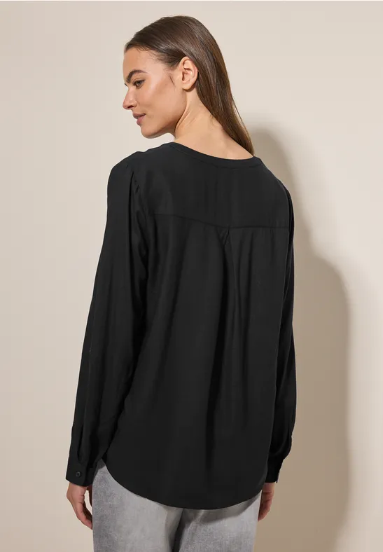 Bluse in Unifarbe Black