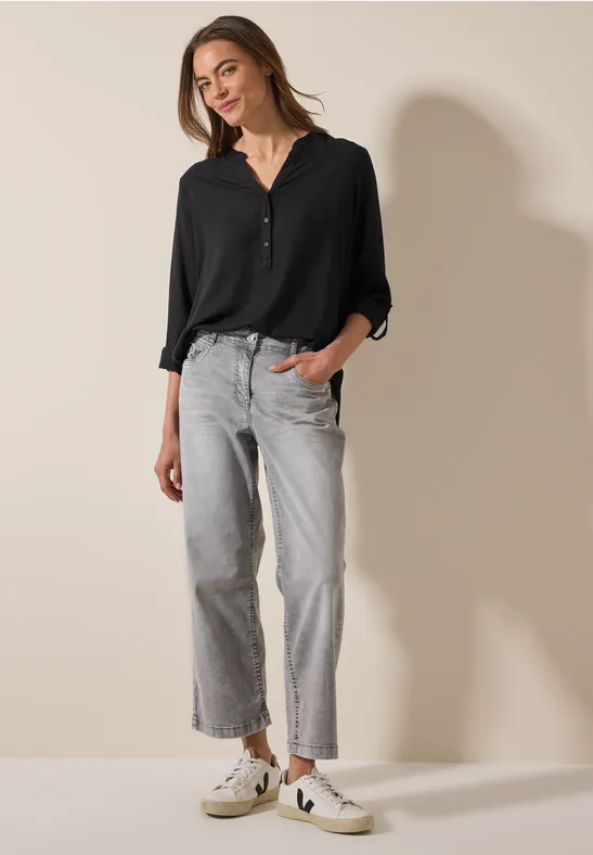 Bluse in Unifarbe Black