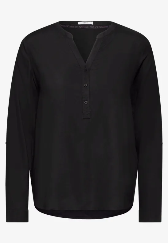 Bluse in Unifarbe Black