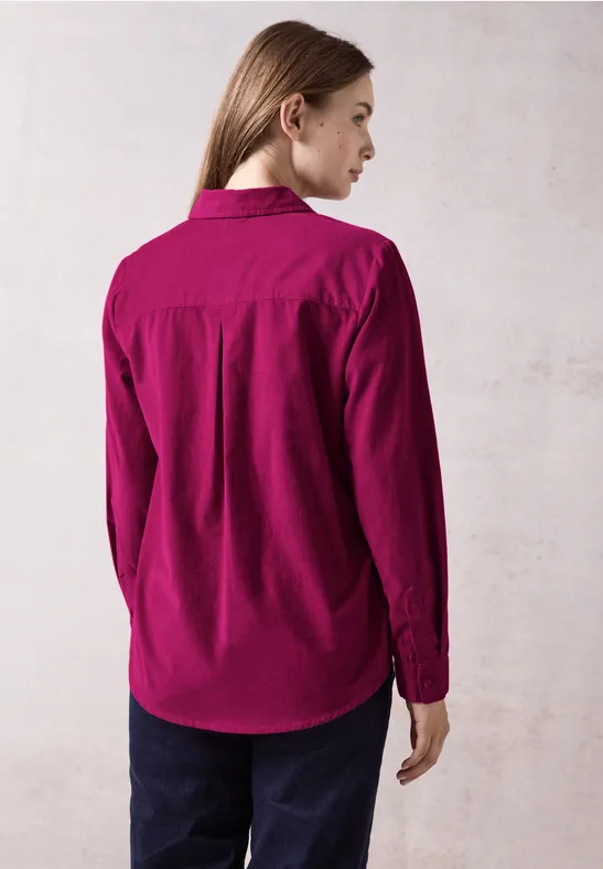 Chemisier en velours côtelé jewel pink