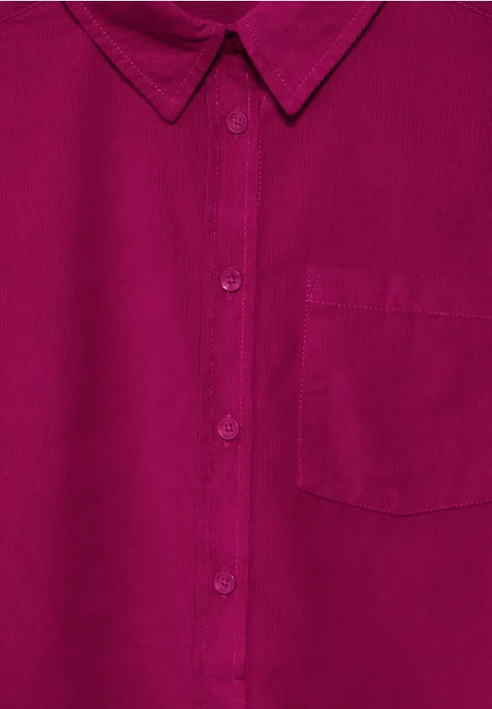 Chemisier en velours côtelé jewel pink