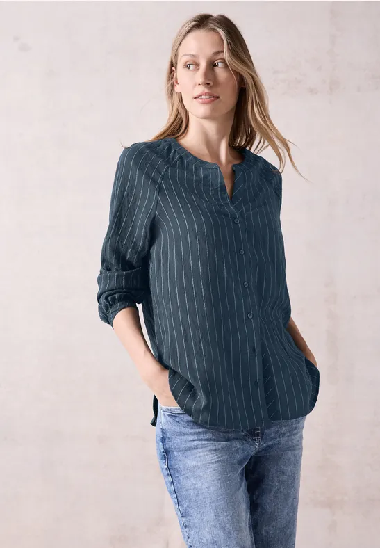 Blouse à rayures oil blue