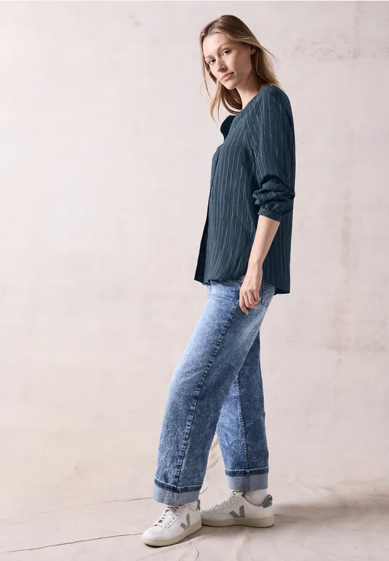 Blouse à rayures oil blue