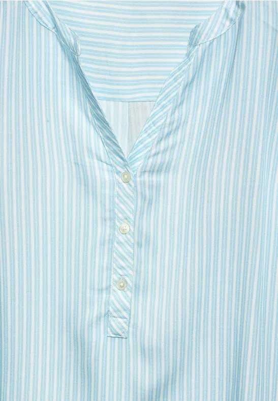 Blouse à rayures turquoise