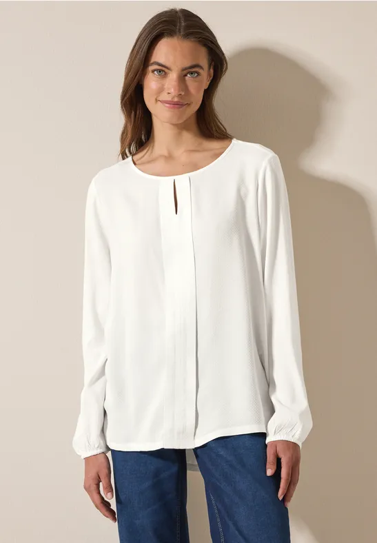 Blouse à structure mixte vanilla white