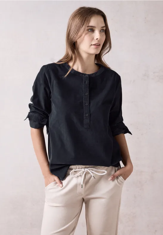 Cord-Bluse deep petrol