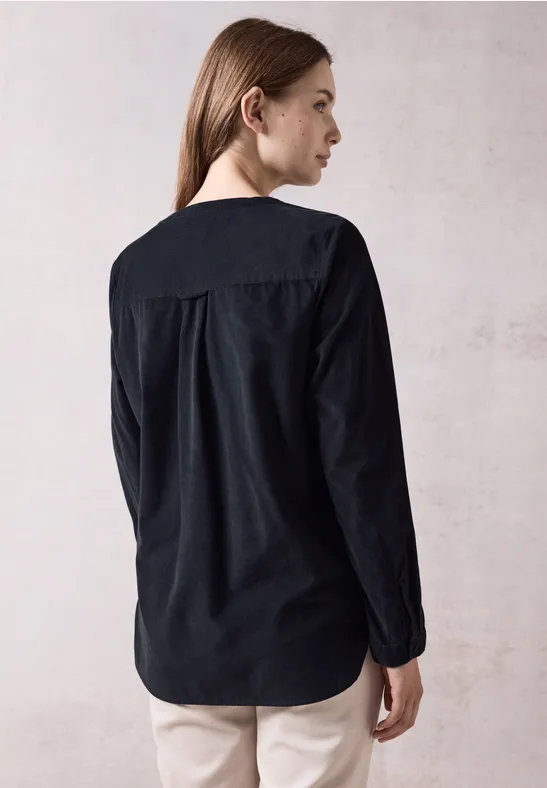 Cord-Bluse deep petrol