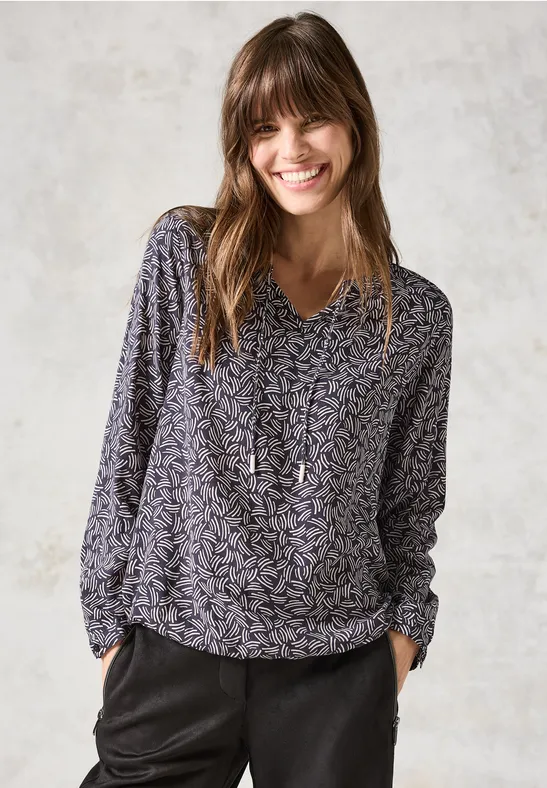 Bedruckte Tunika deep charcoal grey