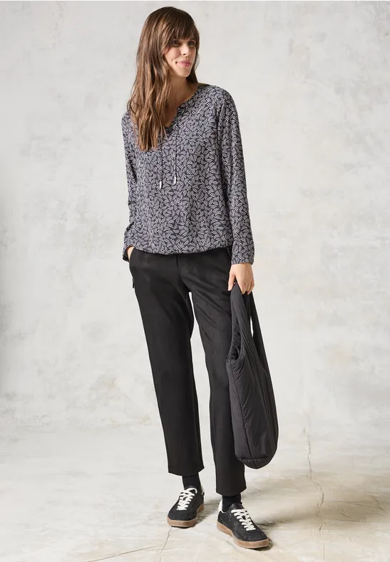 Bedruckte Tunika deep charcoal grey