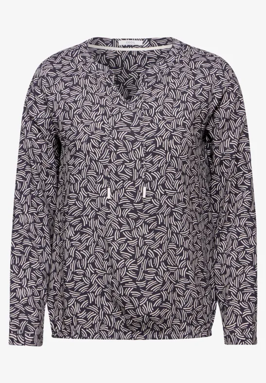 Bedruckte Tunika deep charcoal grey