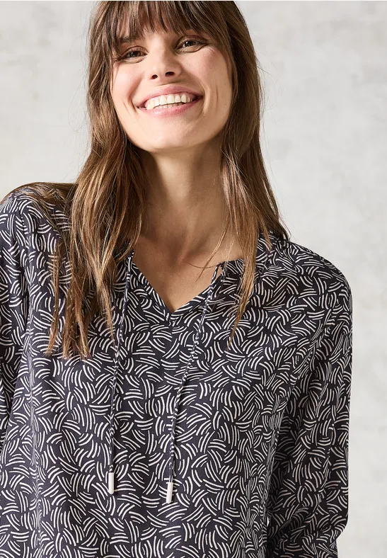 Bedruckte Tunika deep charcoal grey