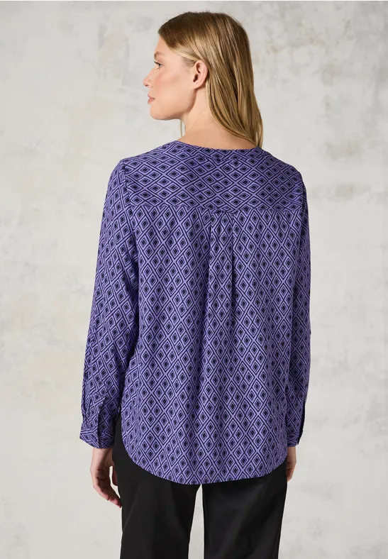 Bedruckte Bluse wild lilac